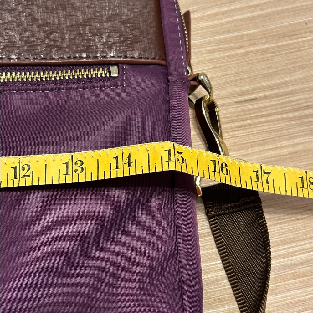 Purple Plum and Brown Laptop-Tablet-File Bag. - Picture 6 of 8